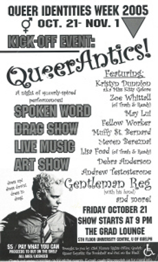 2005, Oct.21-Nov.1 Queer Identities Week Poster