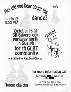 1999, October 15 Dance Poster